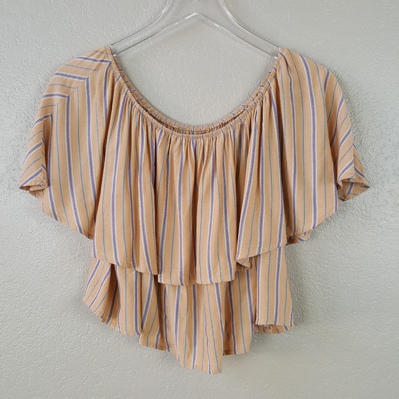 Kimchi Blue Raquel Ruffle Off The Shoulder Top M - Picture 5 of 8